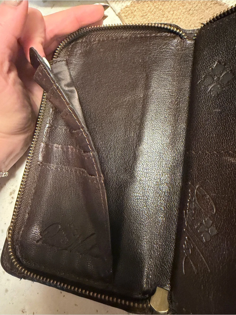 Patricia Nash Azario Tooled Leather Crossbody Clutch